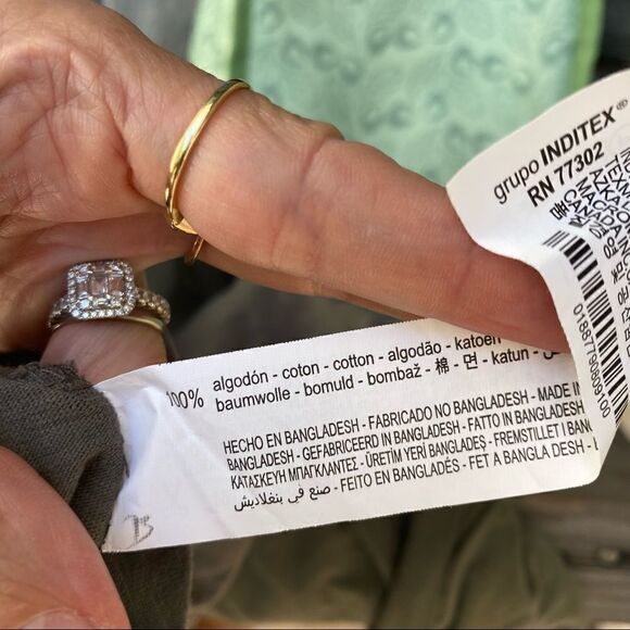 Zara kids khaki cotton short sleeve T-shirt size 10 - Picture 4 of 5